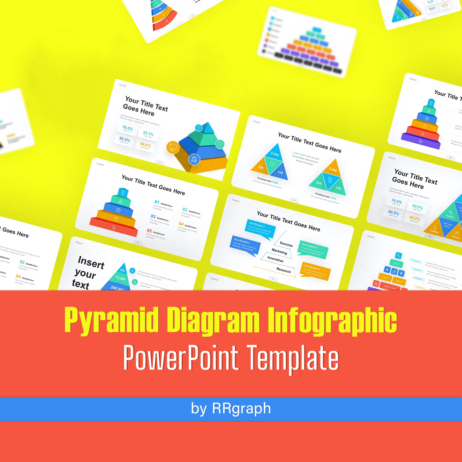 Pyramid Chart Infographic PowerPoint Template.