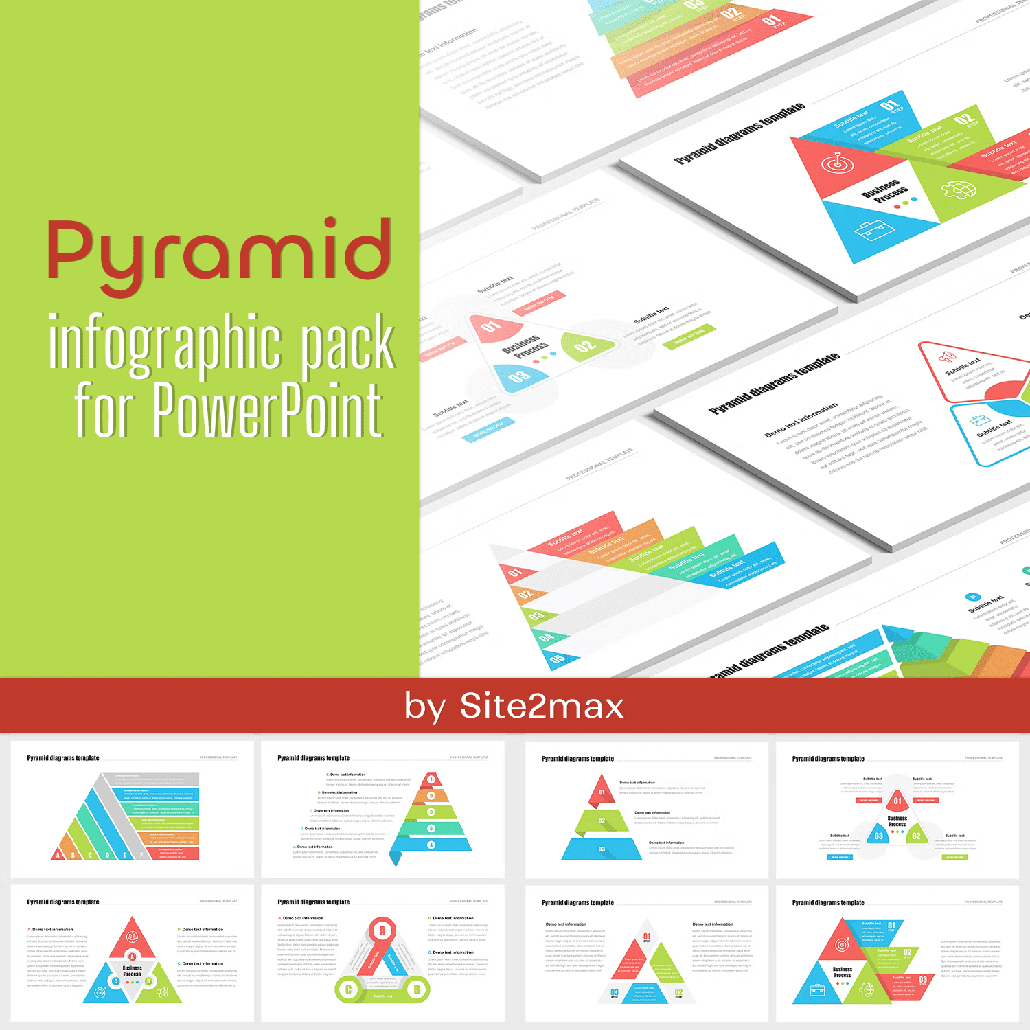 Pyramid Infographic Pack For PowerPoint.