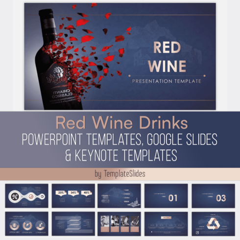 Red Wine Drinks Powerpoint Templates, Google Slides & Keynote Templates.