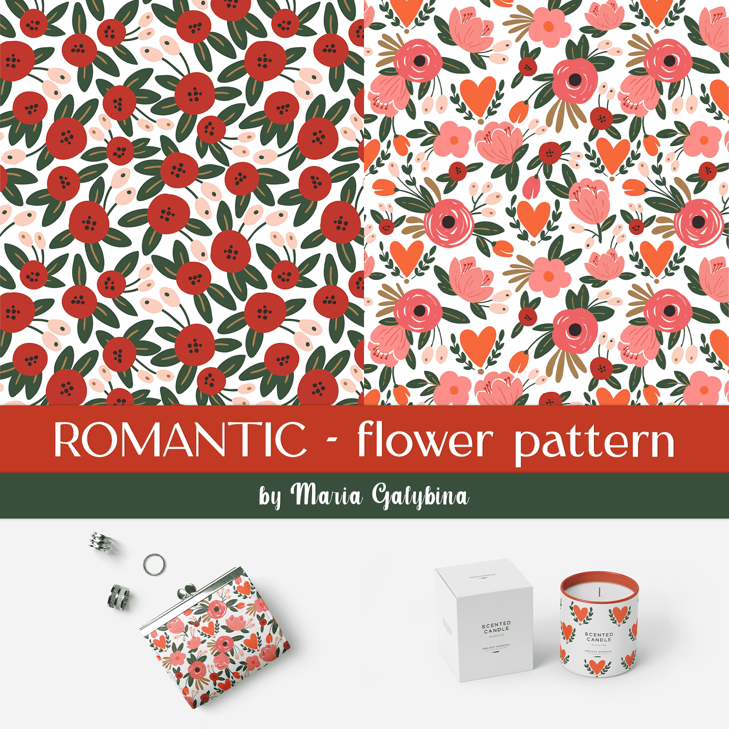 ROMANTIC flower pattern cover.