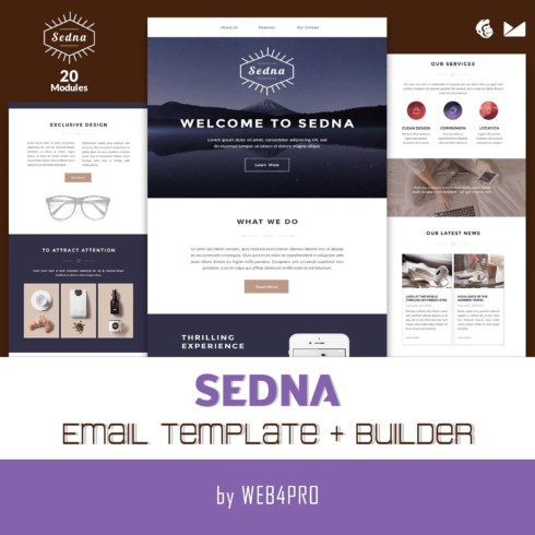 Collection of beautiful email design template images.