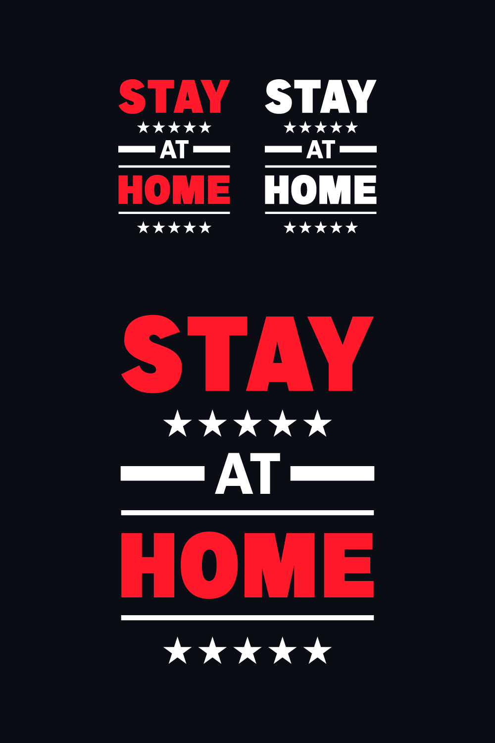 Stay at Home T-Shirt Design pinterest image.