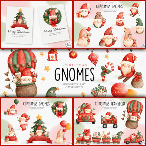 Christmas Gnome Clipart.