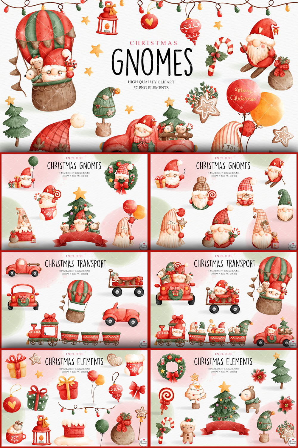 Christmas Gnome Clipart - Pinterest.