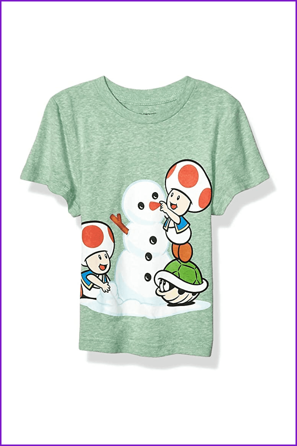 T-shirt with a Christmas tree with coins, blocks, Mario.