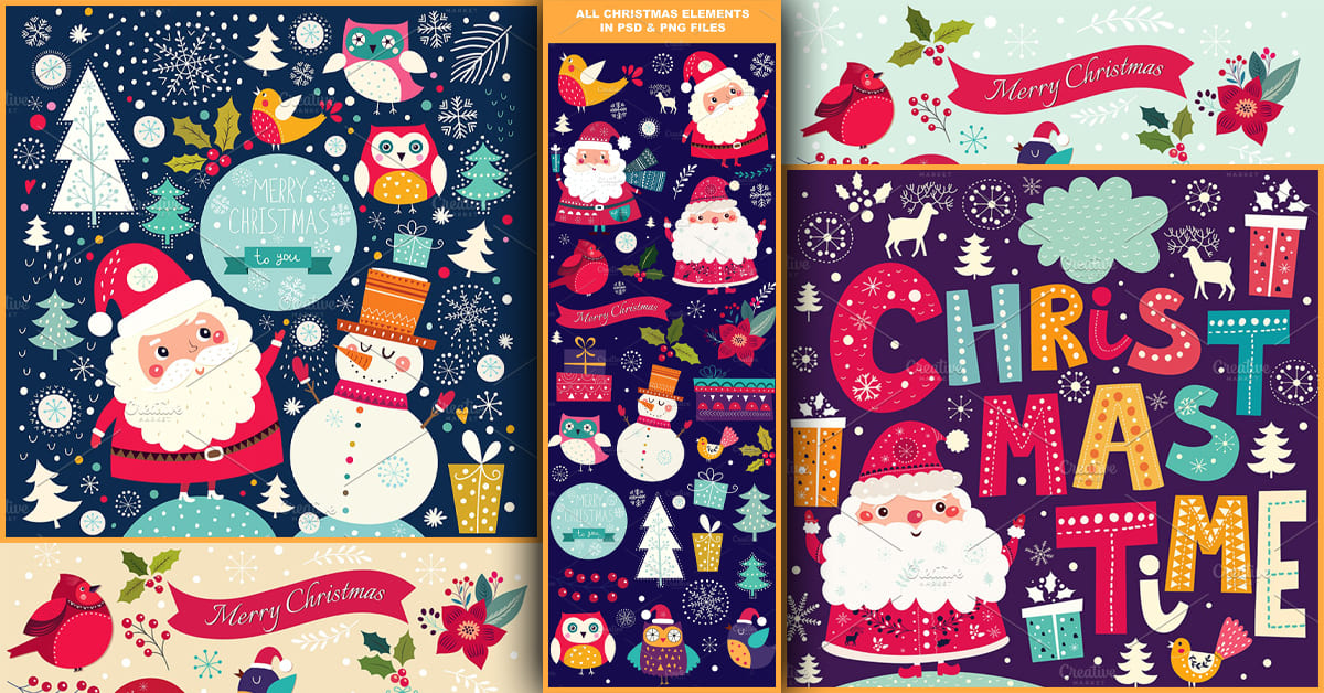 Illustrations with Santa Claus – MasterBundles