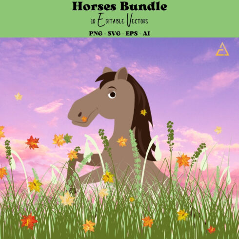 Editable Horse Clipart Bundle cover image.