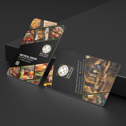 Restaurant Visiting Business Card Template cover image.