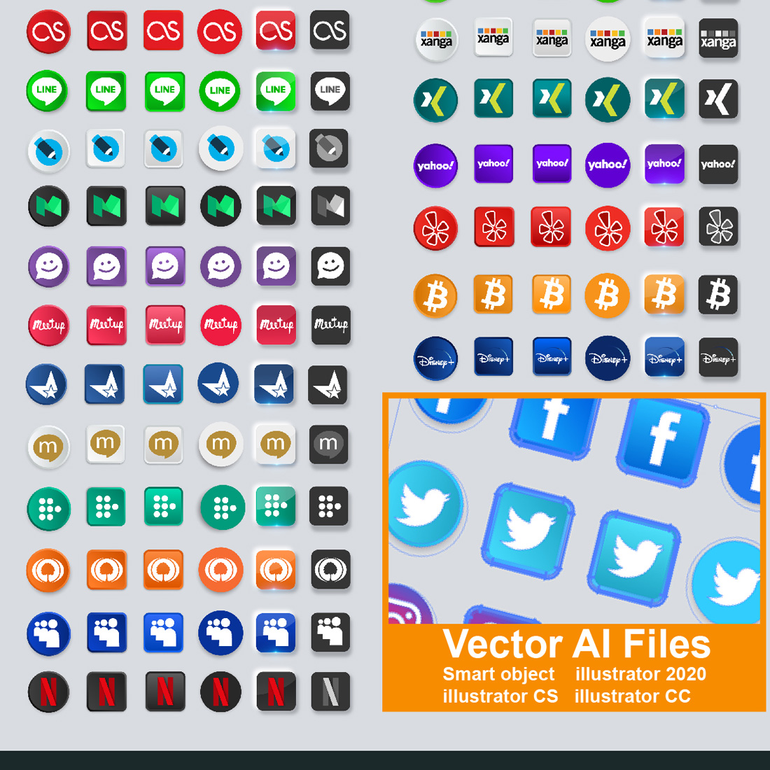 Icon Set Updated Social Media cover image.