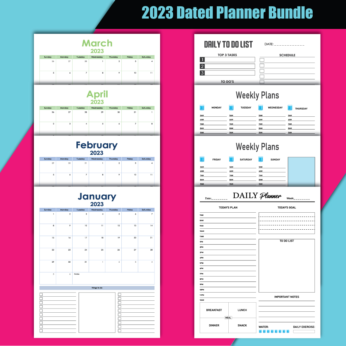2023 Dated Planner Bundle cover image.