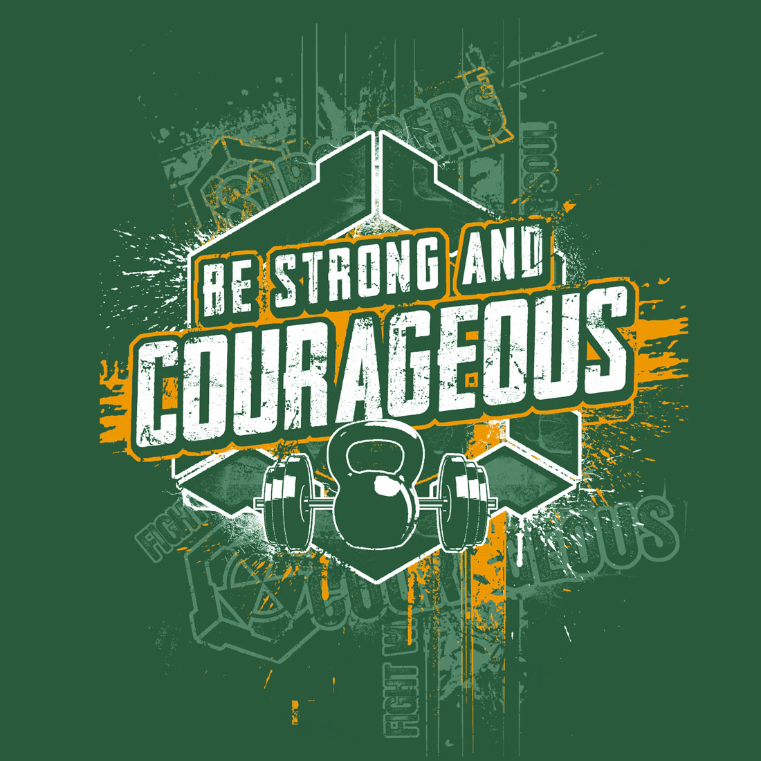 T-shirt Be Strong Design preview image.