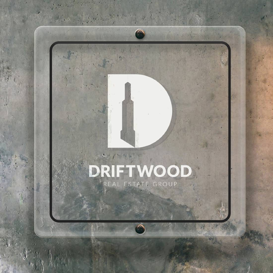 Logo Real Estate Driftwood Template preview image.