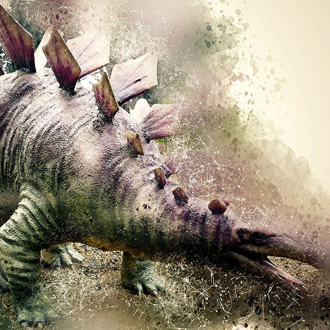 Bundle of 12 Ready-to-Print HQ Graphics of Dinosaur with Rustic Style preview image.