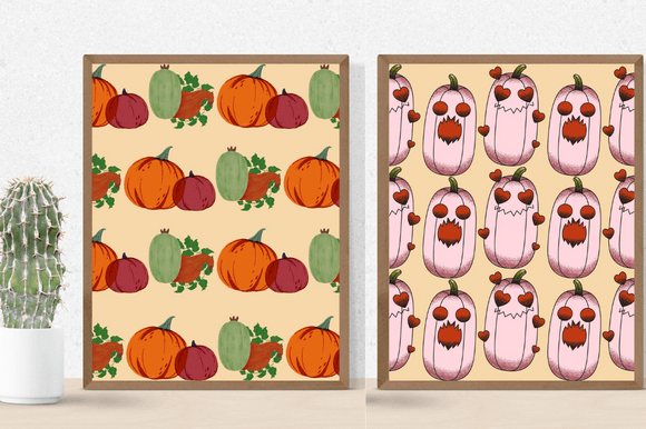 So cute pumpkins on the posters.