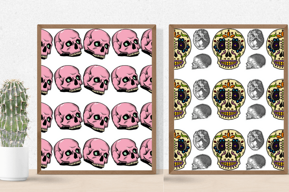 Two luxury skulls for the posters.