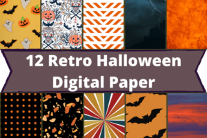 12 Retro Halloween Digital Paper Pattern – MasterBundles