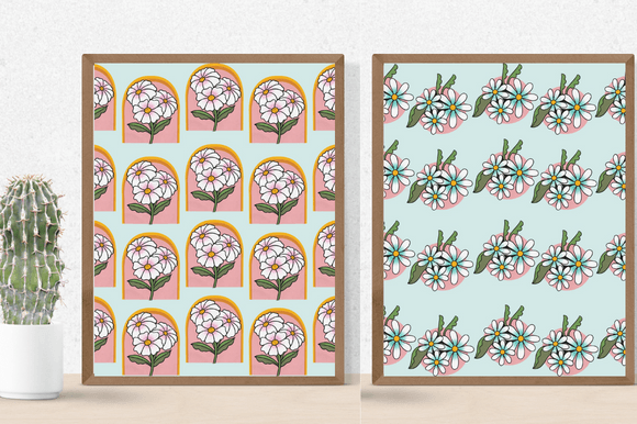 Two posters with the wild flowers.