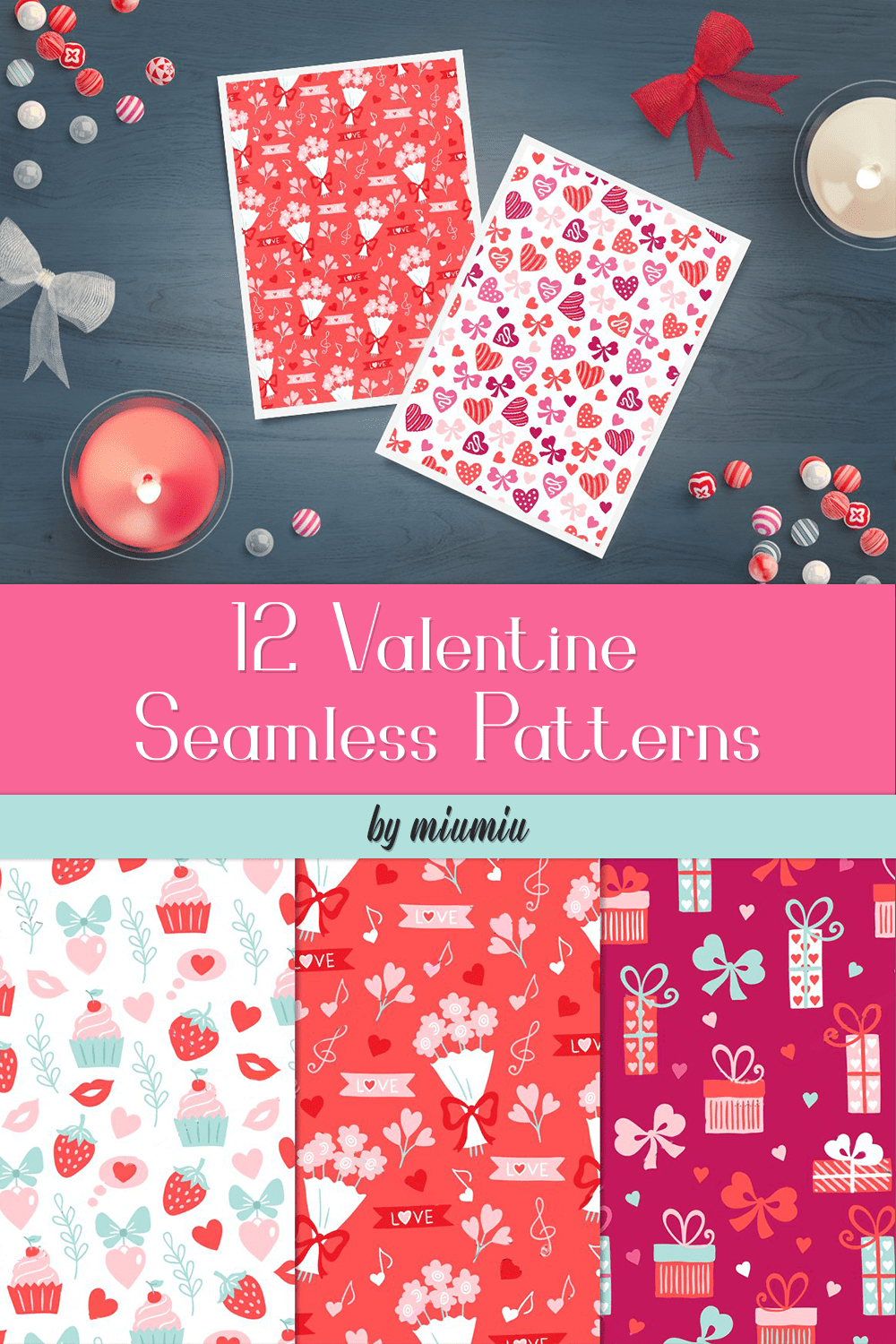 12 valentine seamless patterns pinterest 838