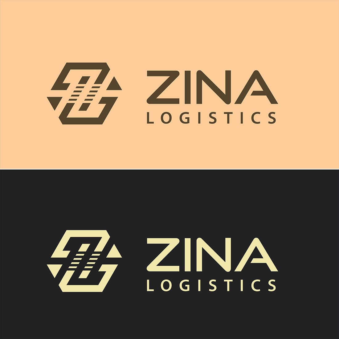 Images of gorgeous logos on light and black backgrounds.