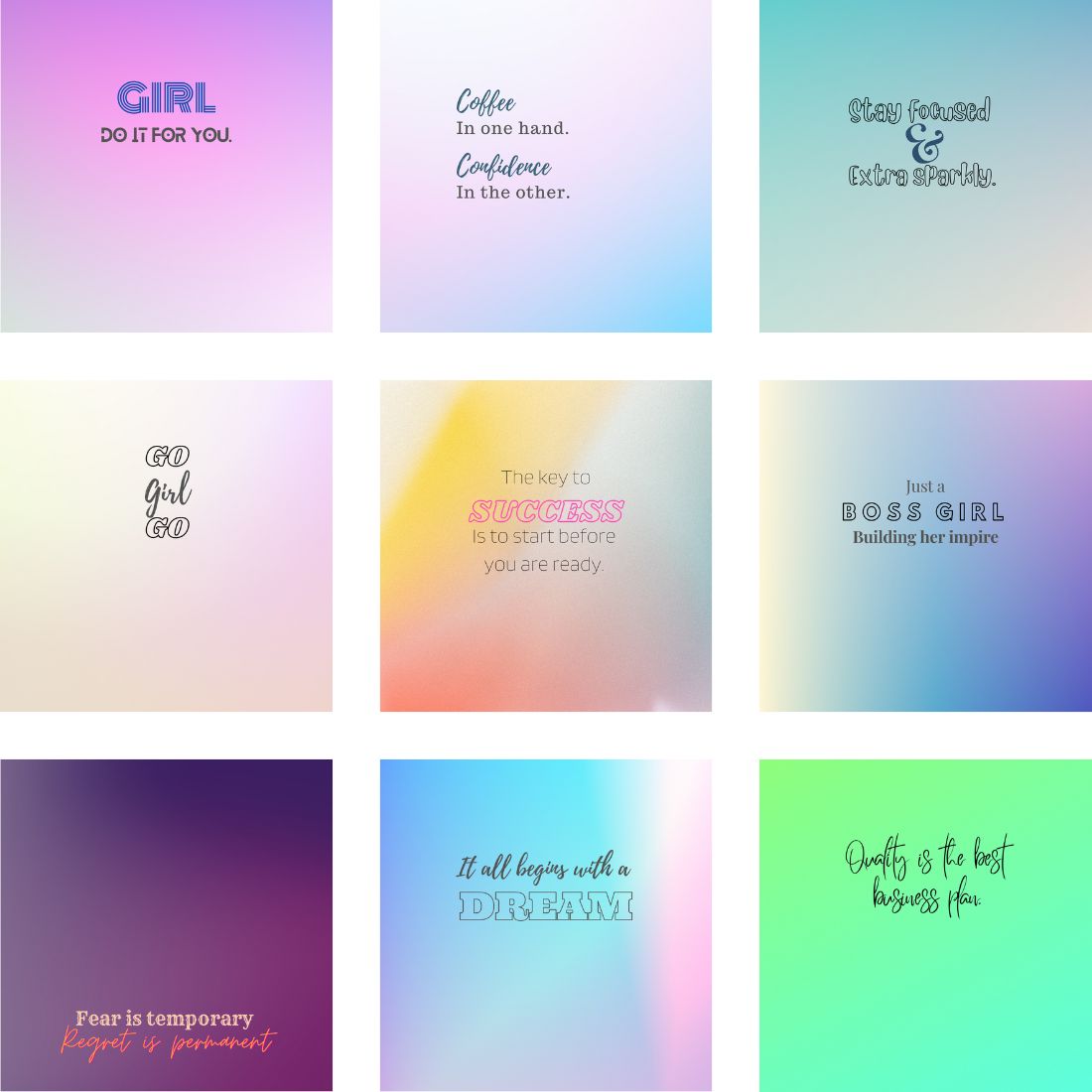 15 motivational quotes multicolored preview.