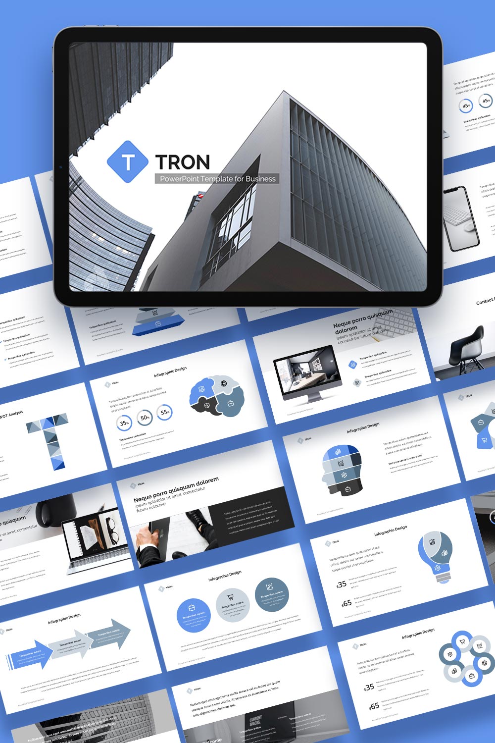 TRON - PowerPoint Presentation for Business pinterest image.
