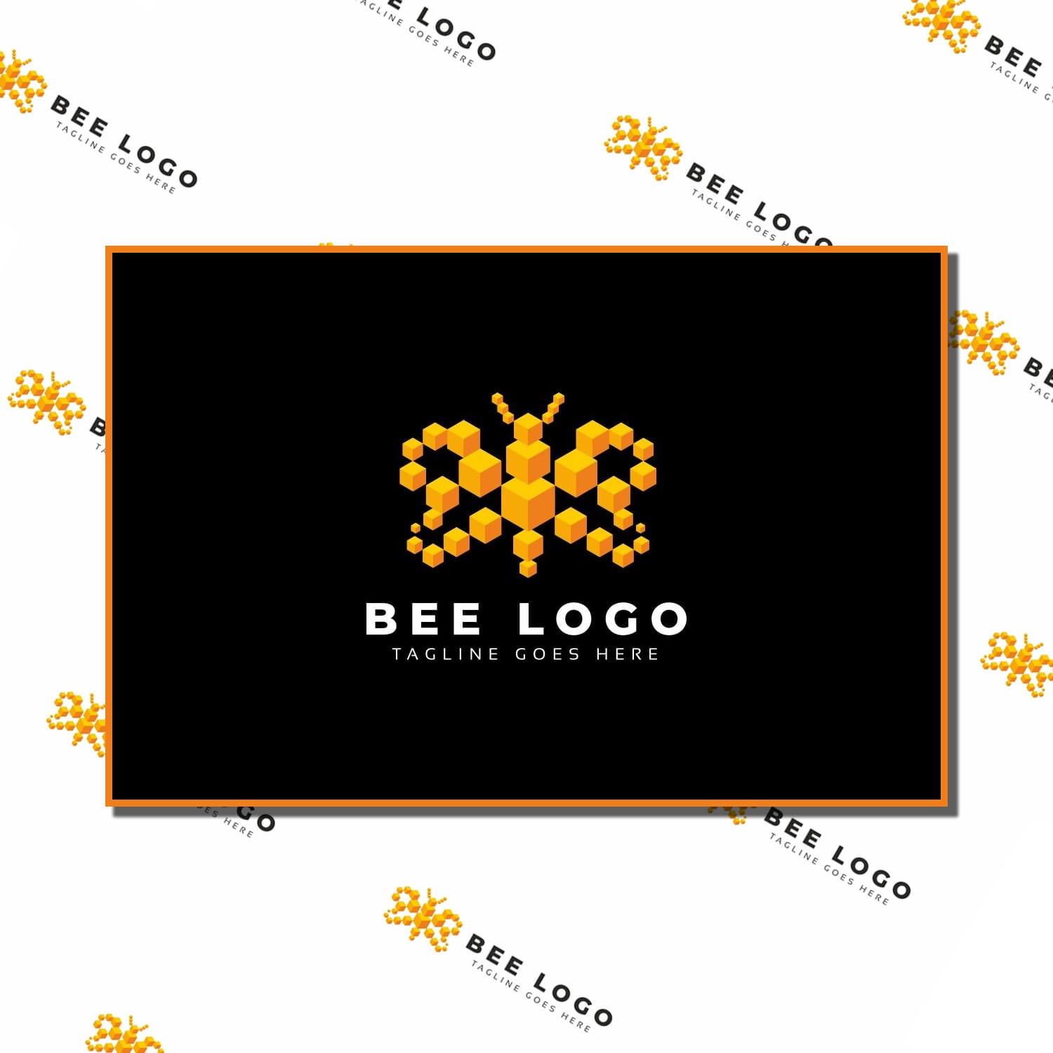 Bee 3D Logo Created By Premium Logos.
