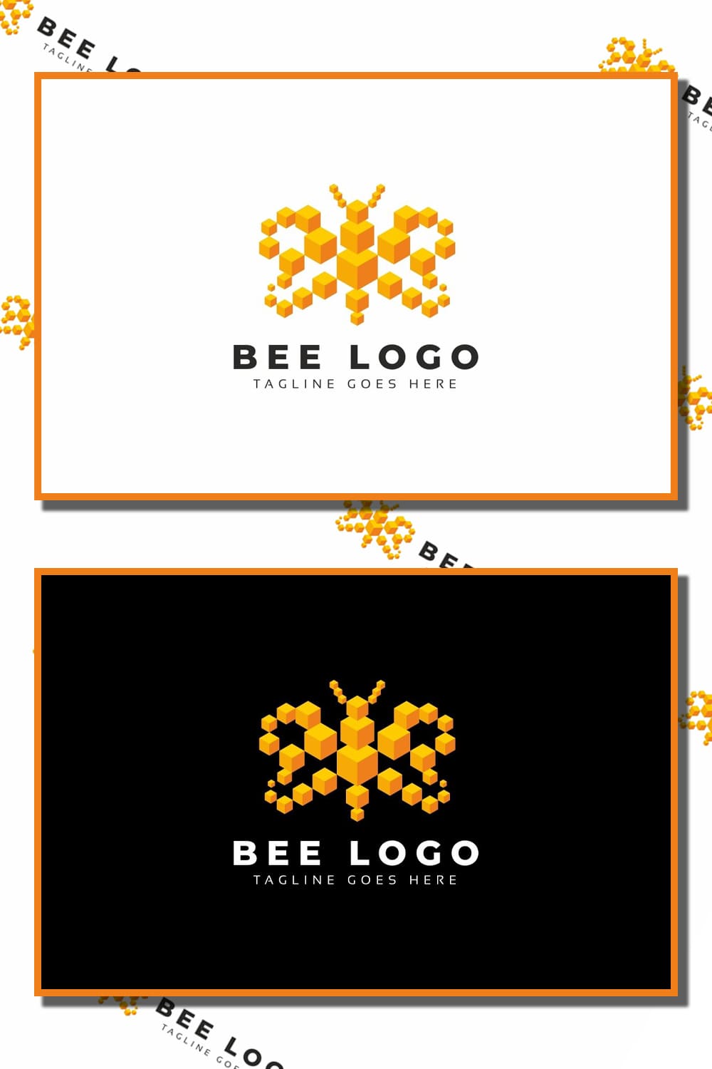 Bee 3D Logo - pinterest image preview.