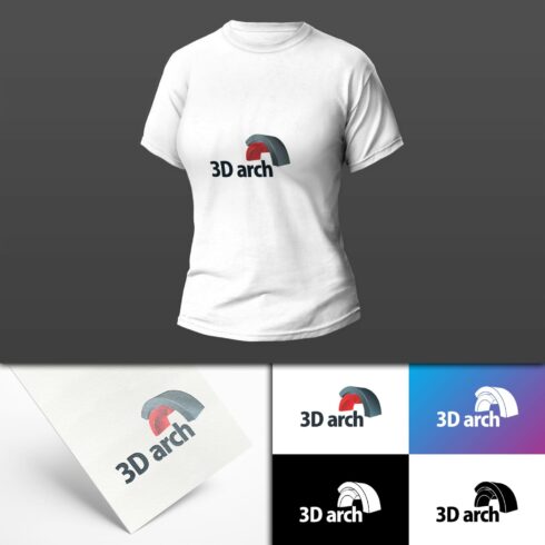 3D Arch Logo Design Template - main image preview.