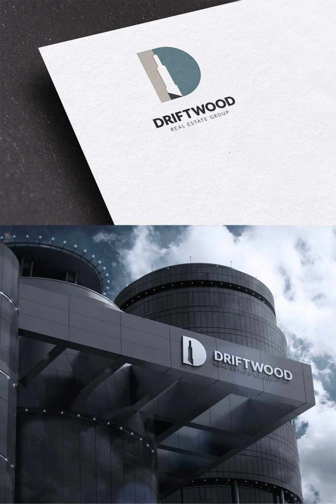 Driftwood Real Estate Logo Template MasterBundles