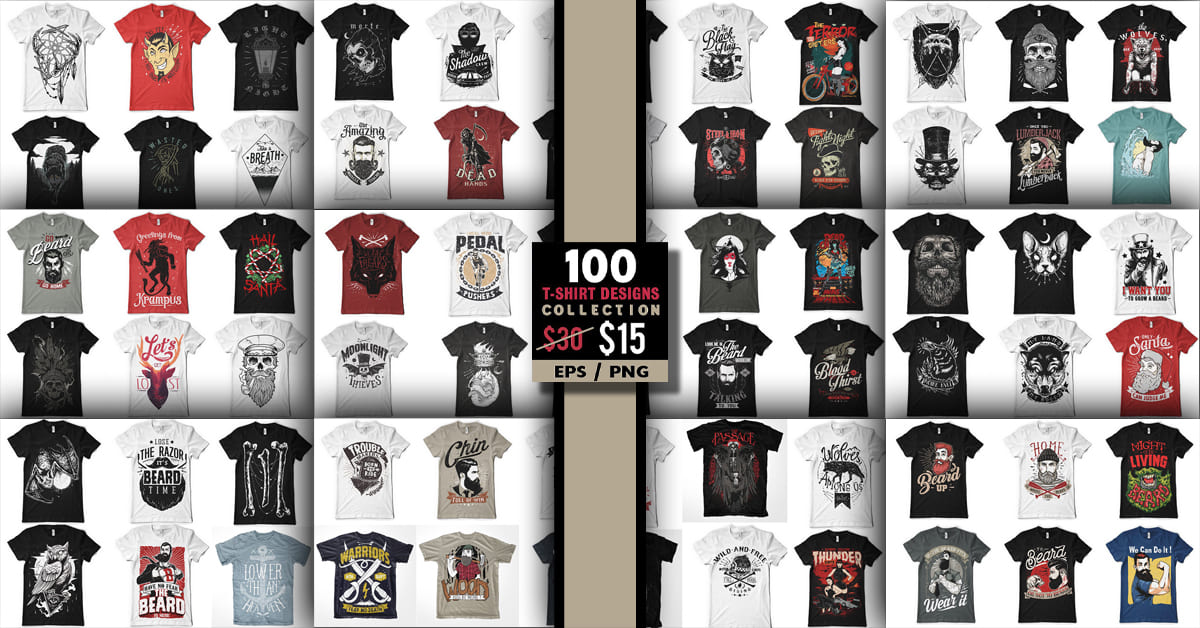 100 T-shirt Designs – MasterBundles