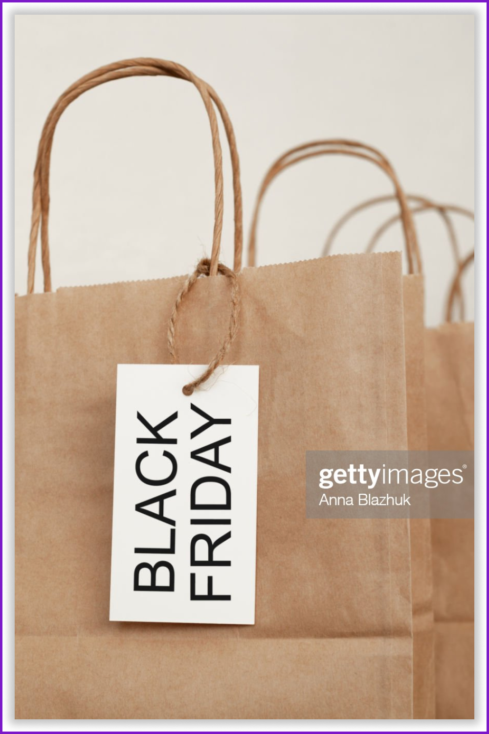Brown Paper bags with the tag “Black Friday”.