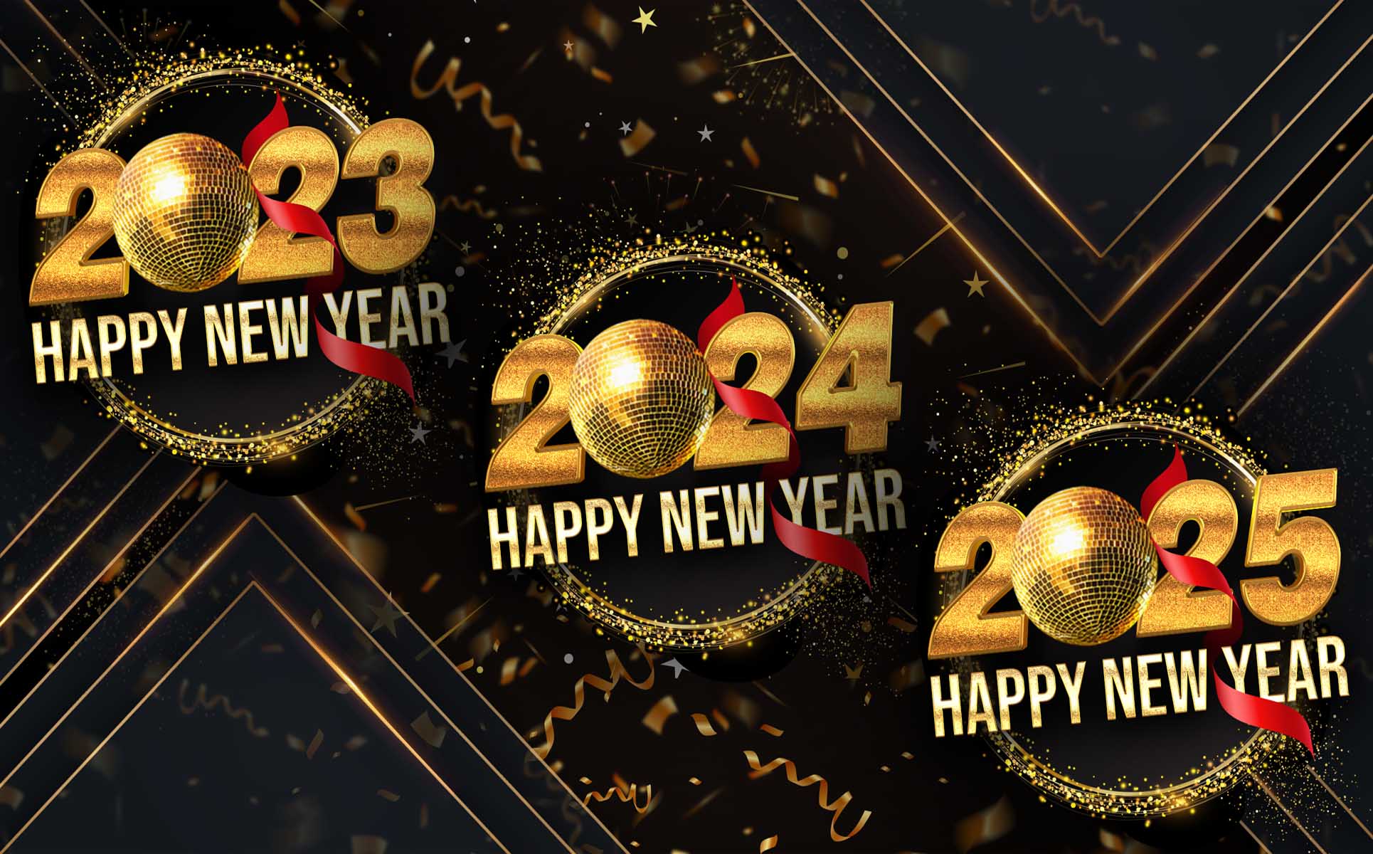 Happy New Year Banner Design preview image.