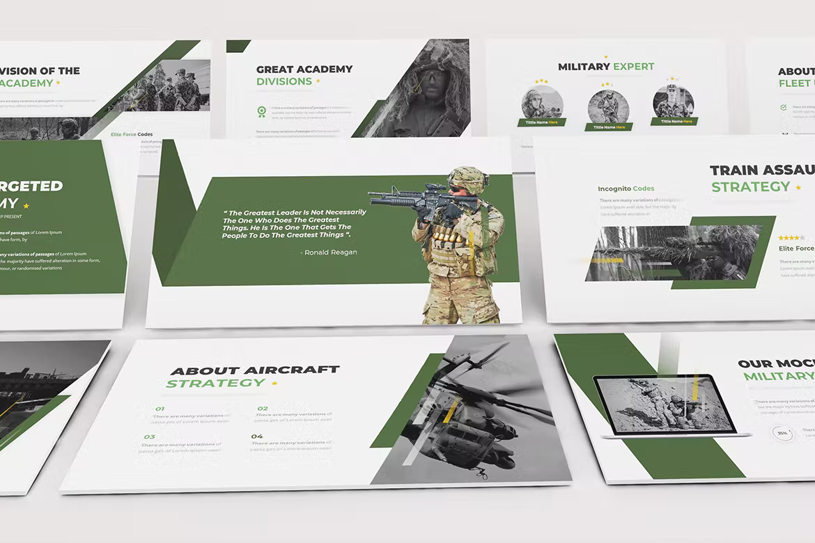 Perfect presentation templates for elite forces strategy.
