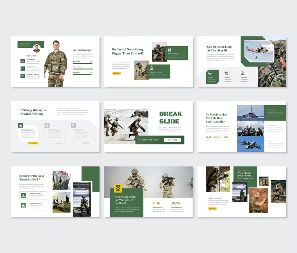 Artilleri — Military & Army PowerPoint Template – MasterBundles