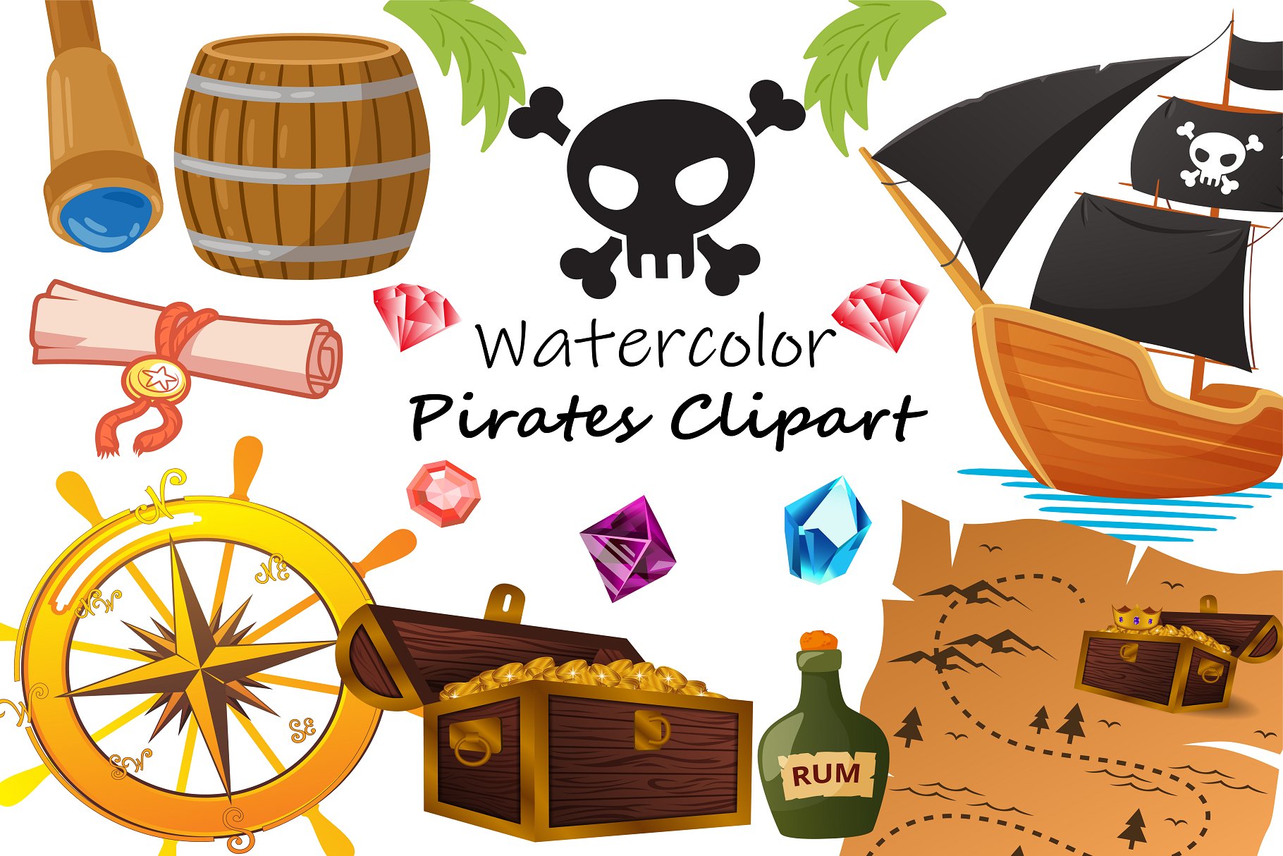 Cool items for the pirate's clipart.