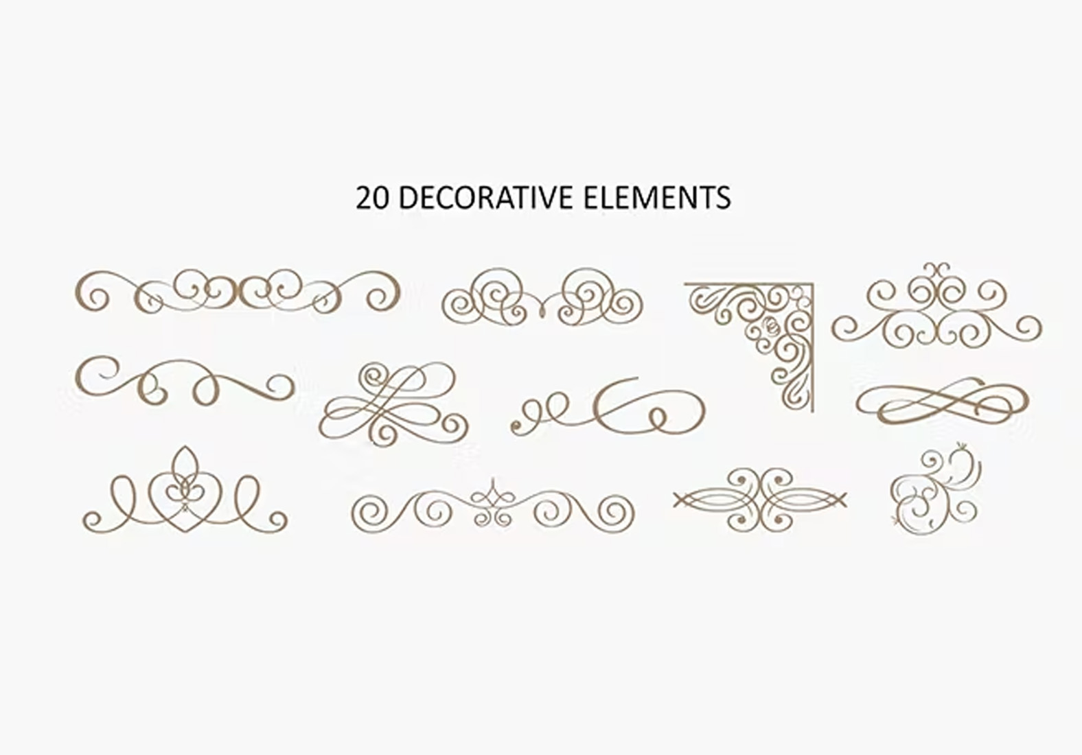 Ornate Elements Branding and Logos Bundle preview image.