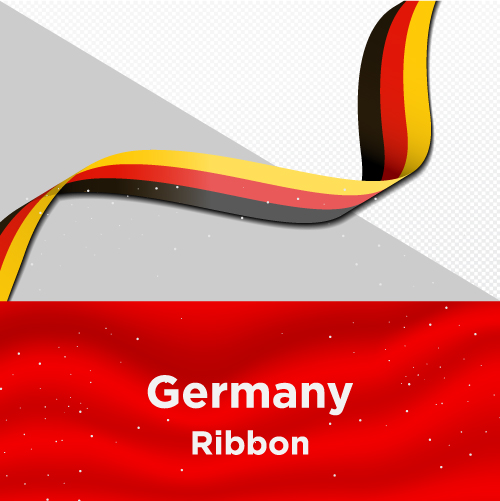 Charming image with a ribbon flag of the country of germany.
