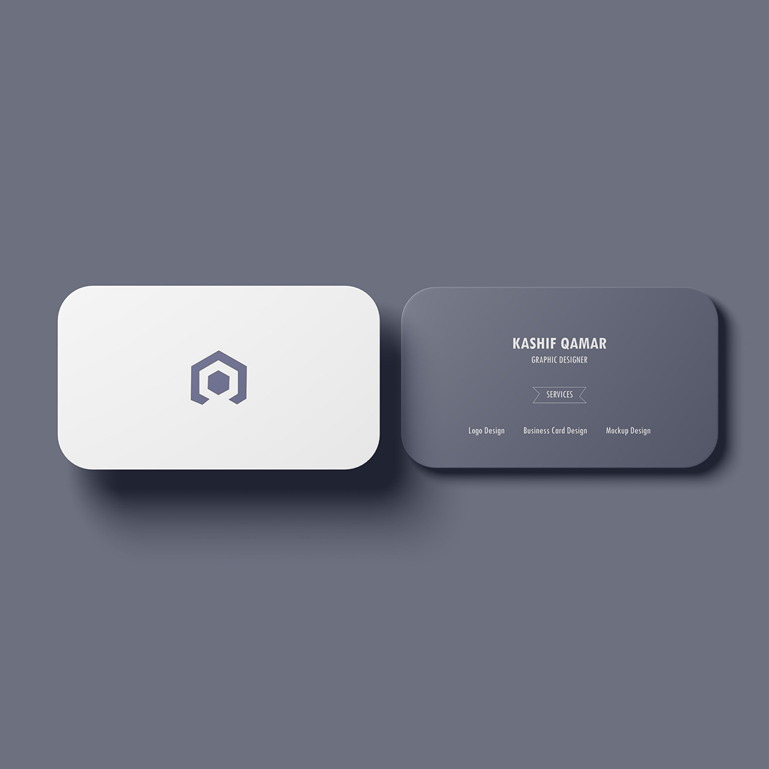 Minimal Business Card Double Sided Template preview image.