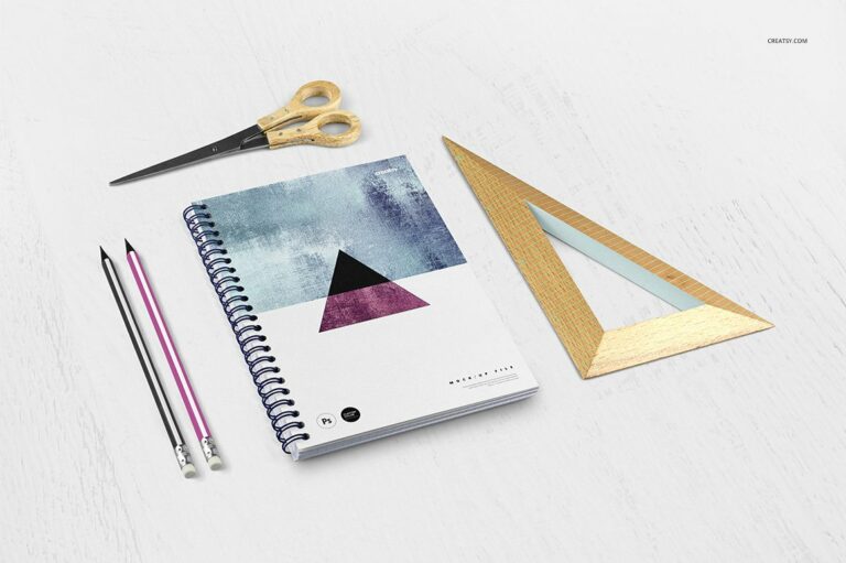 Spiral Bound Notebook Mockup MasterBundles