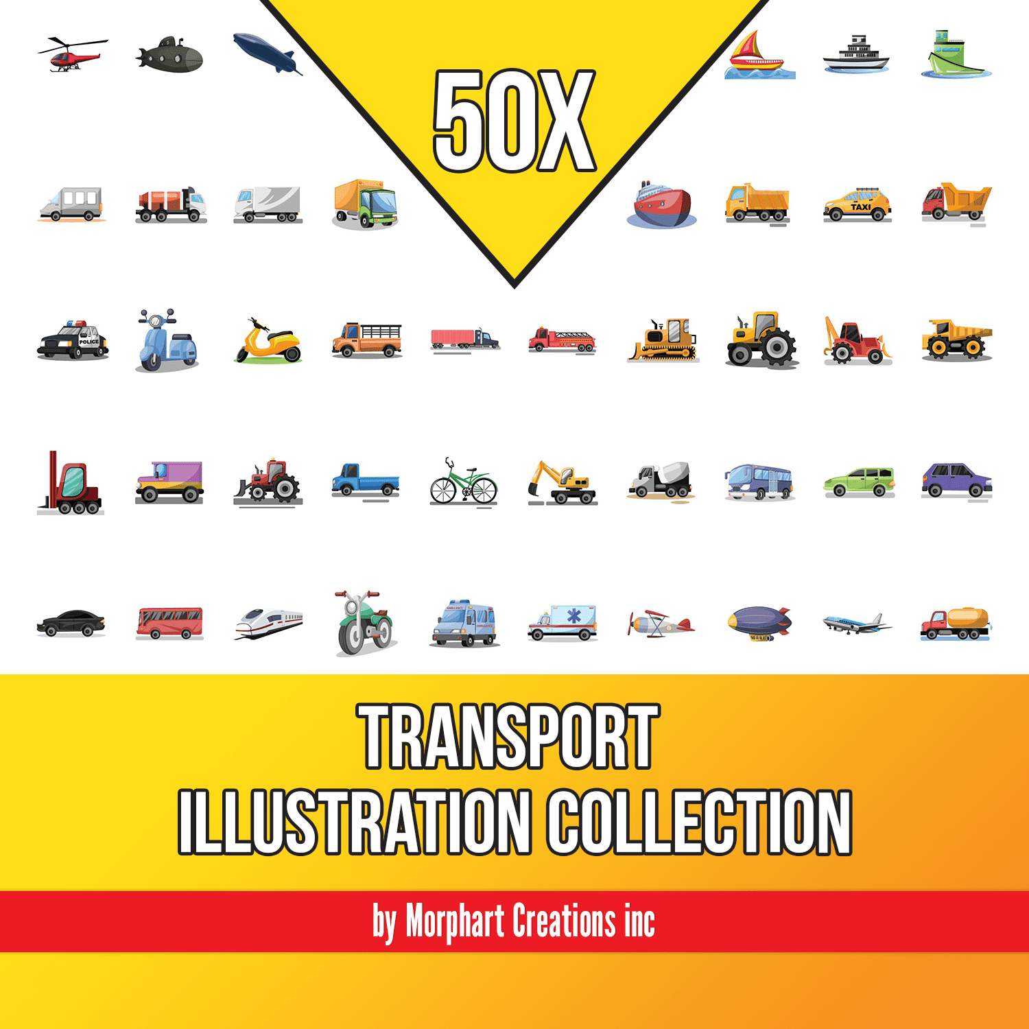 Bundle with adorable transport images.