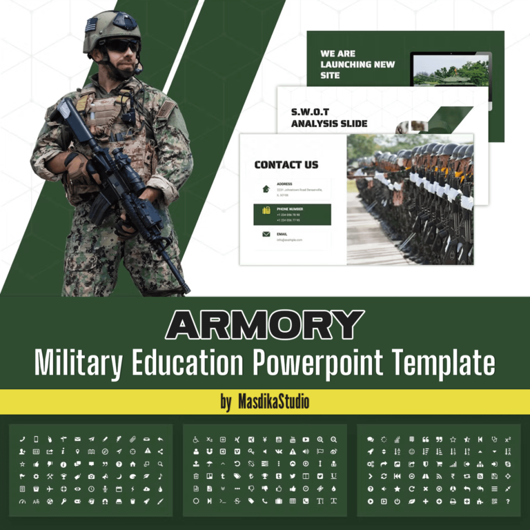 Armory - Military Education PowerPoint Template – MasterBundles