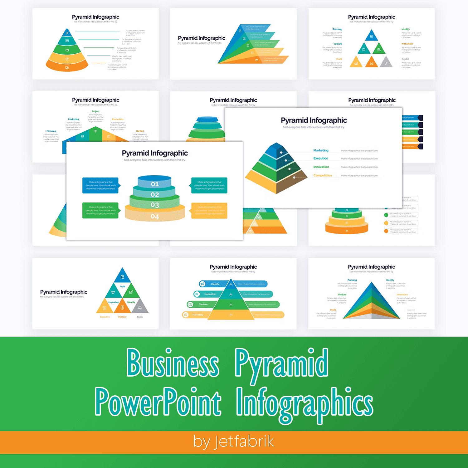 Business Pyramid PowerPoint Infographics Cover.