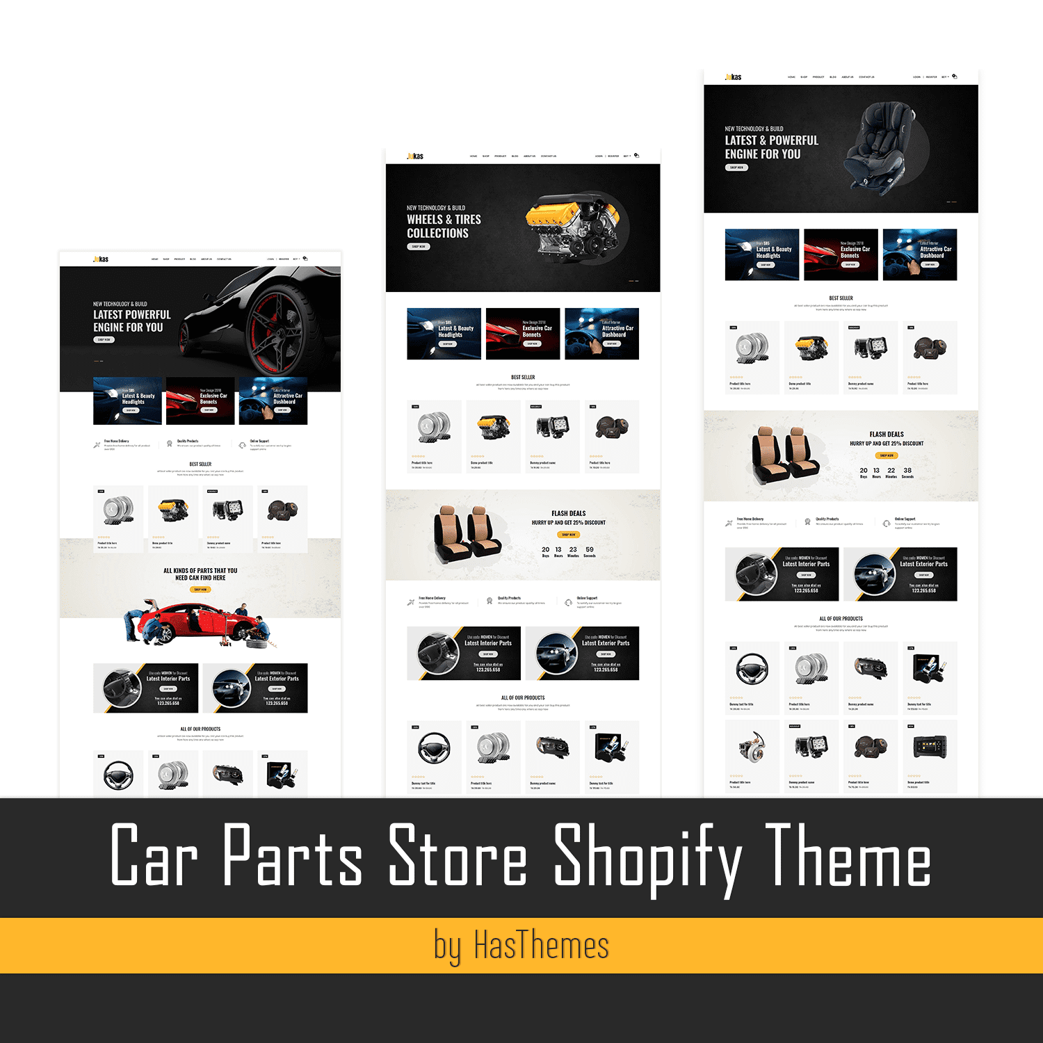 Car Parts Store Shopify Theme created by HasThemes.