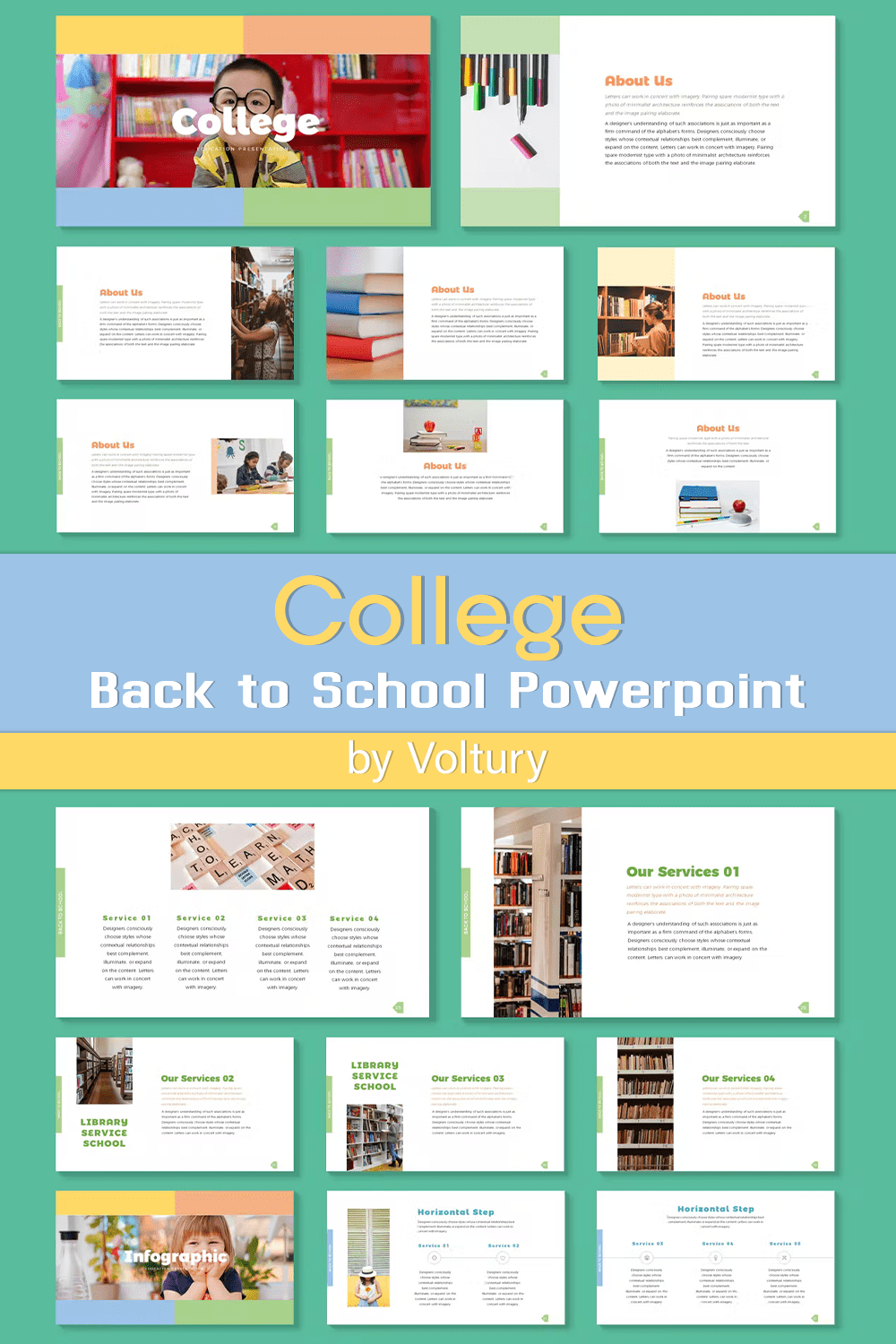 College Back to School Powerpoint - pinterest image preview.