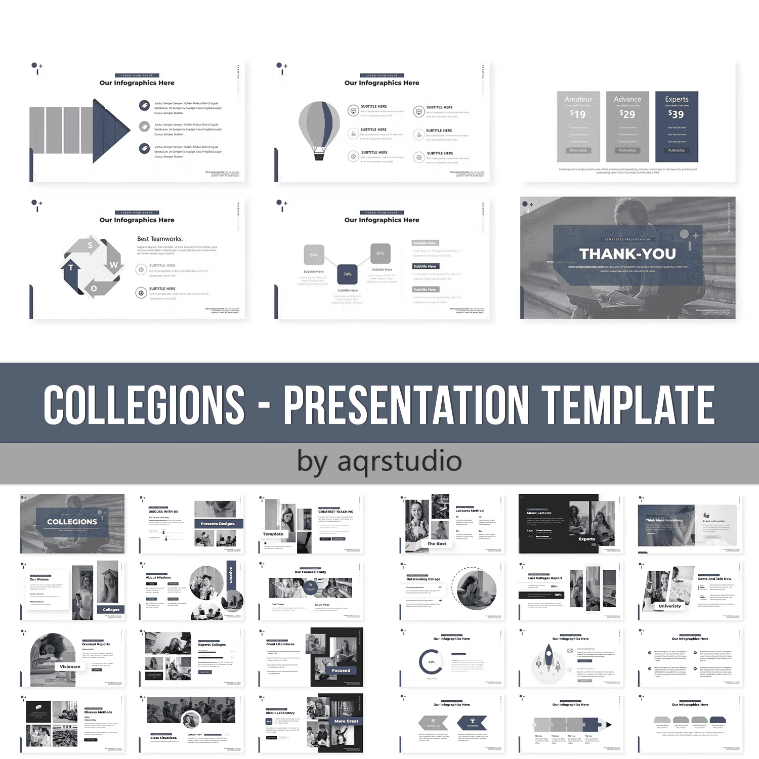 Collegions Presentation Template created by AQRStudio.
