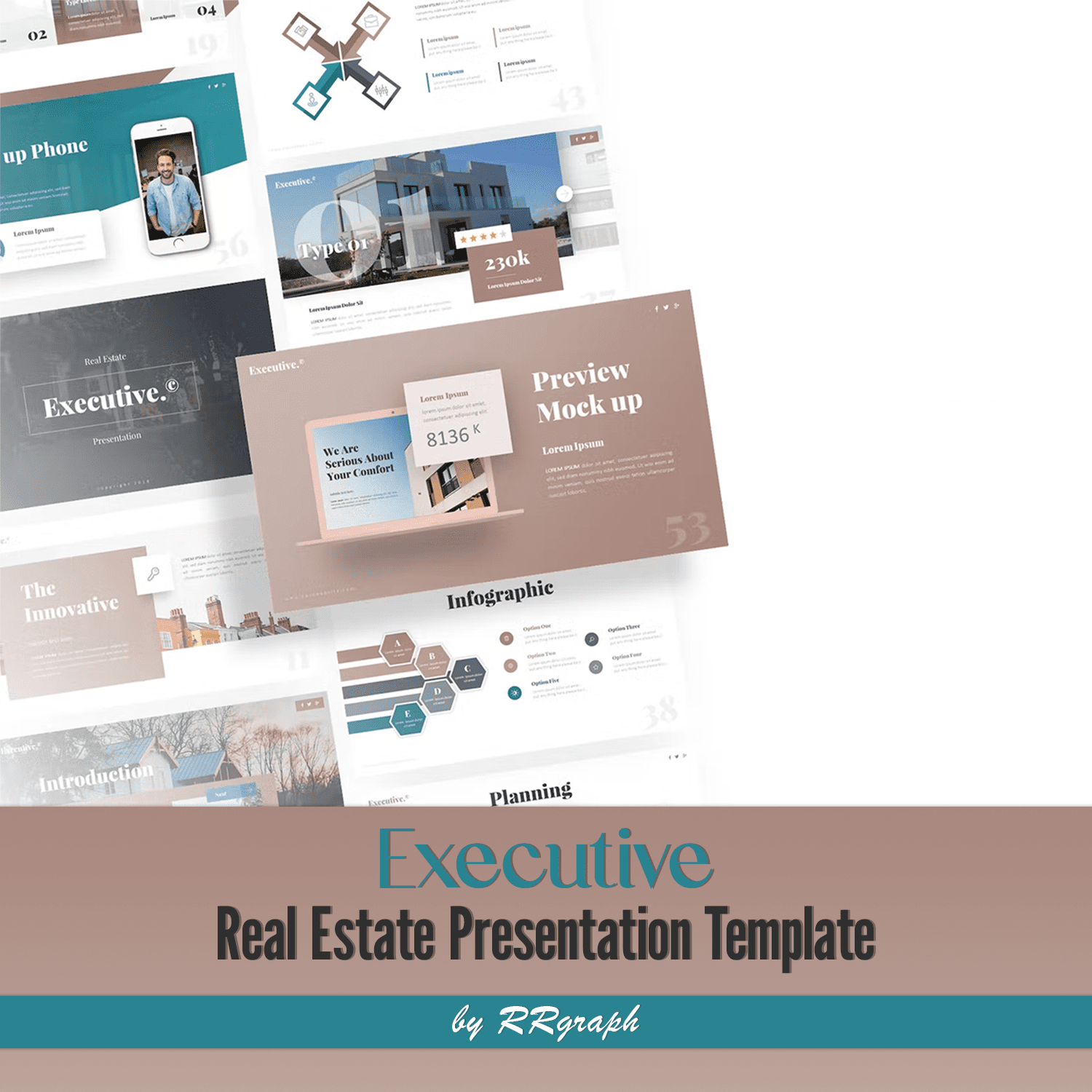 Executive - Real Estate Presentation Template Cover.