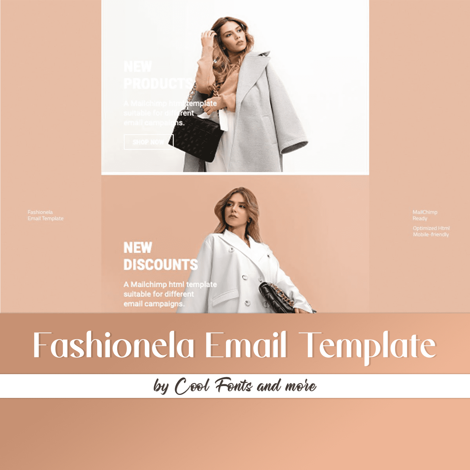 An image pack of a gorgeous fashion email design template.