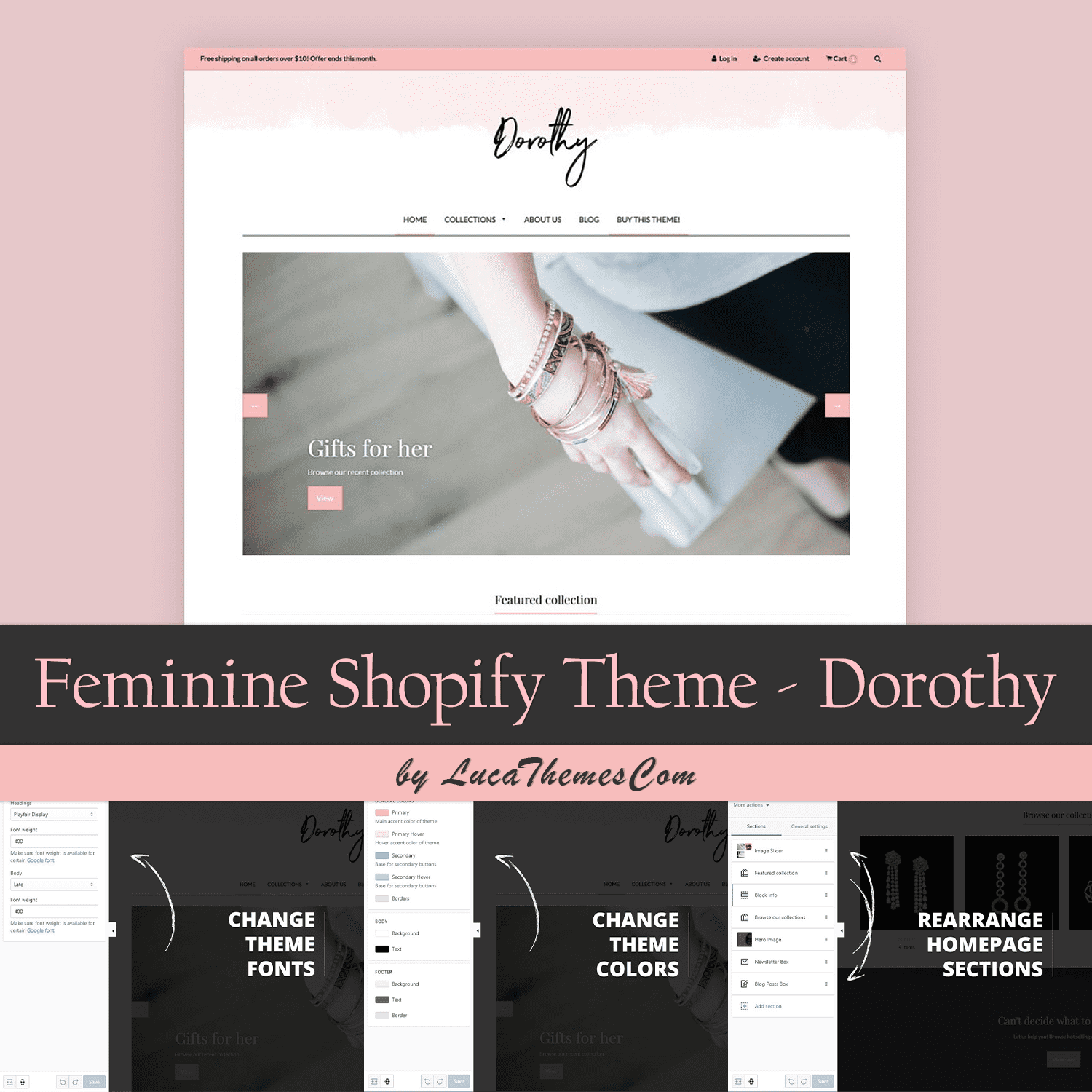 Feminine Shopify Theme - Dorothy cover.