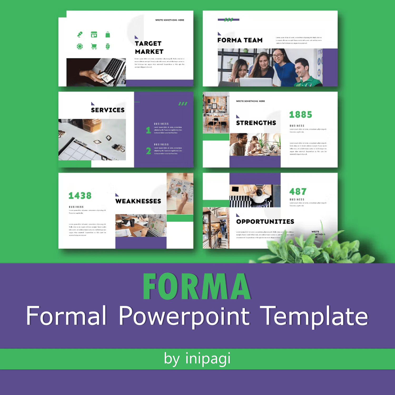 Forma - Formal Powerpoint Template Cover.