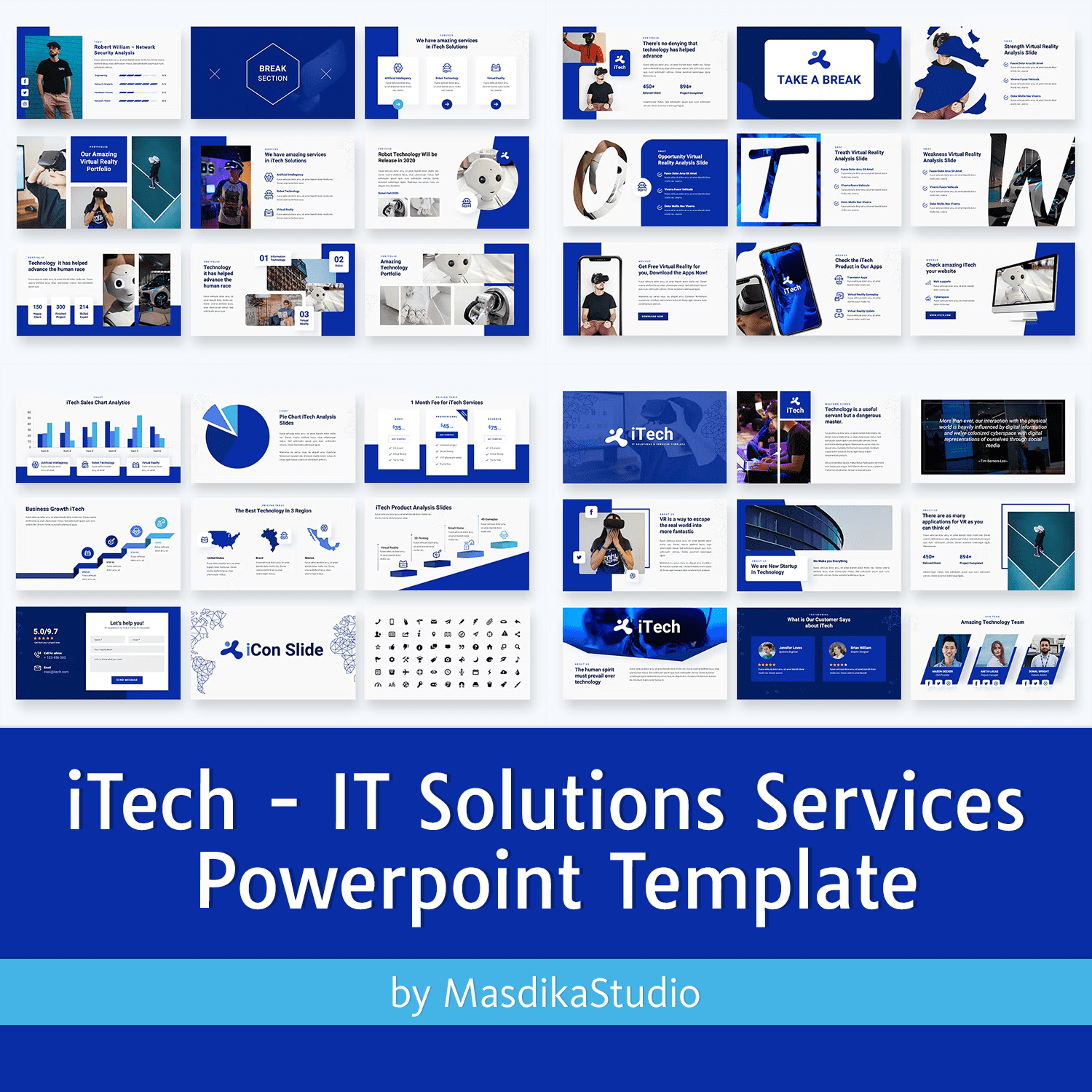 ITech — IT Solutions Powerpoint Template Cover.